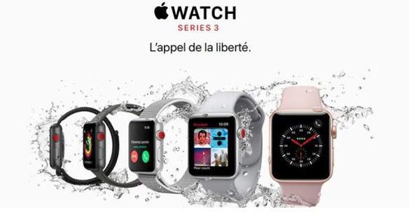 Découvrez l'Apple Watch Series 3 avec connectivité cellulaire