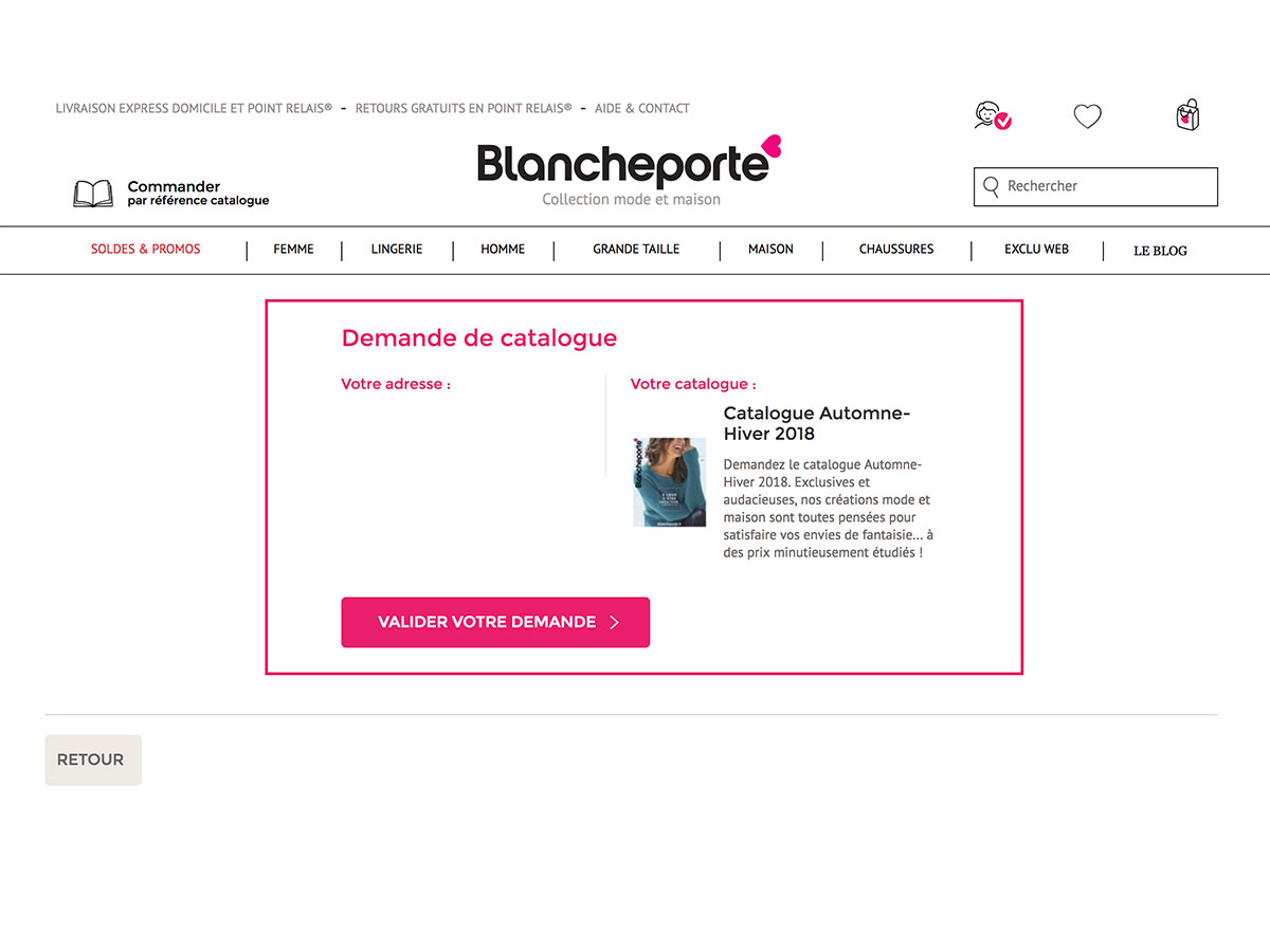Blancheporte femme online commande par catalogue